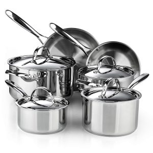 Classic Stainless Steel 10-Piece Cookware Set Image