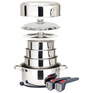 Gourmet Nesting Stainless Steel Cookware Set Image
